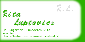rita luptovics business card